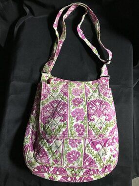 Vera Bradley Quilted Bag Purse Fabric Women's Pink Floral Crossbody Shoulder